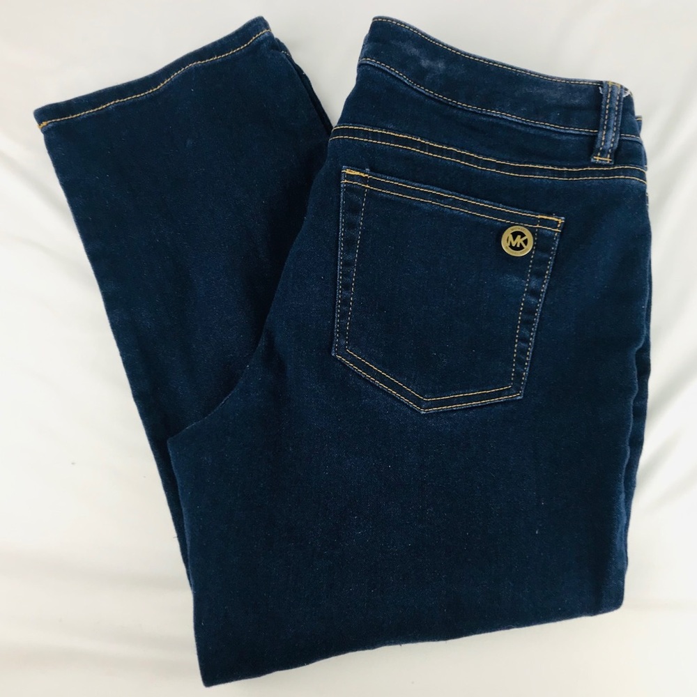 Michael Kors Dark Wash Skinny Capri Jeans Sz 6